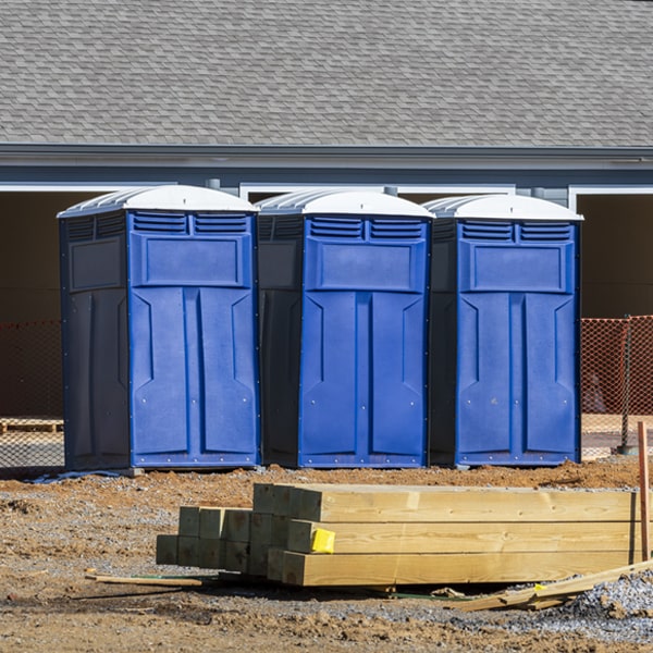 how often are the portable restrooms cleaned and serviced during a rental period in Redbank PA